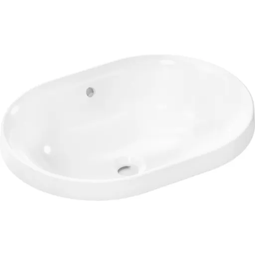 Hansgrohe Xuniva U zápustné umývadlo 55x40 cm bez otvoru pre batériu, s prepadom 60157450