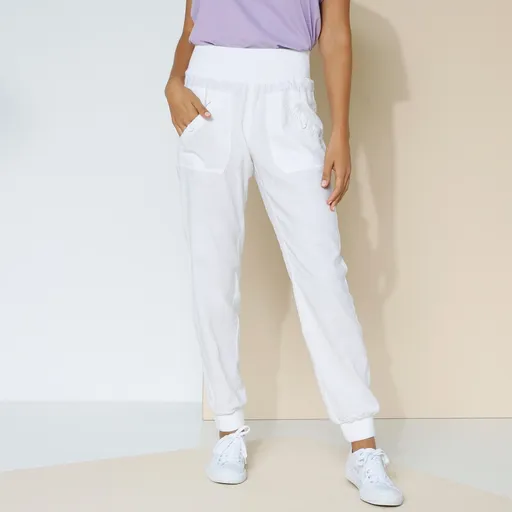 Dlhé nohavice zakončené pružnými lemami