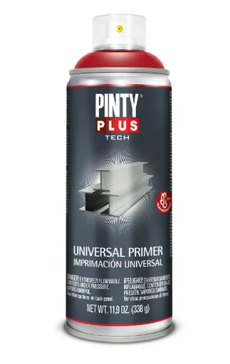 PINTY PLUS TECH - Základ na kov v spreji 400 ml červený