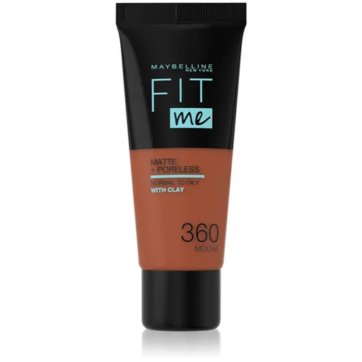 MAYBELLINE NEW YORK Fit Me! Matte+Poreless zmatňujúci make-up pre normálnu až mastnú pleť odtieň 360 Mocha 30 ml