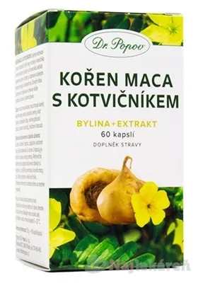 Dr. Popov KOREŇ MACA S KOTVIČNÍKOM 60cps