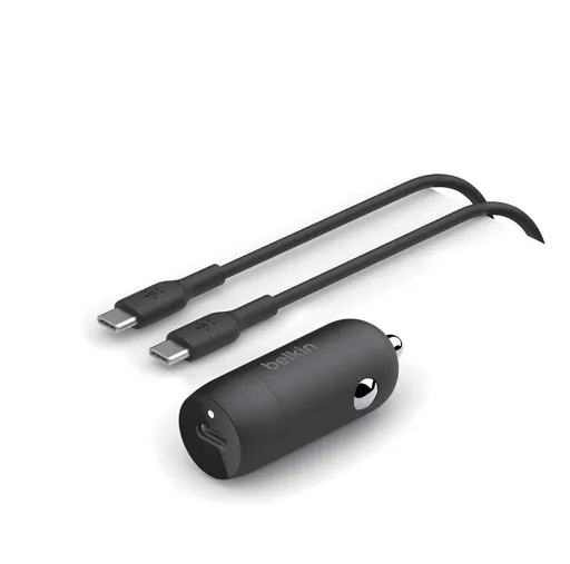 Belkin BOOSTCHARGE ™ 30W USB-C Power Delivery PPS nabíjačka do auta + 1m USB-C na USB-C kábel, čierna