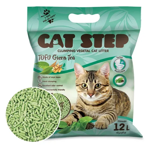 TOMMI Cat Step Tofu Green Tea podstielka 5,4 kg/12 l