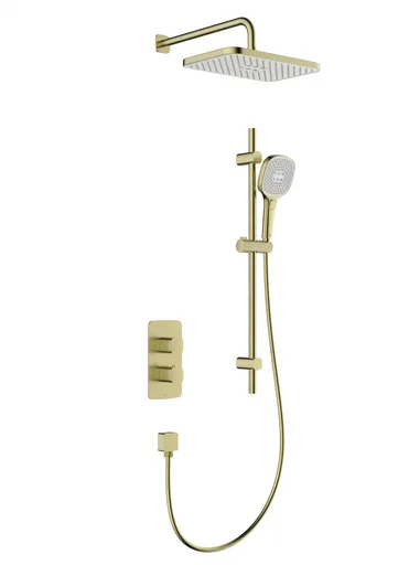 KFA - Súprava sprchová Malaga, termostatická, podomietková s posuvným drážkovým ramenom, PVD brúsené zlato 5759-301-31