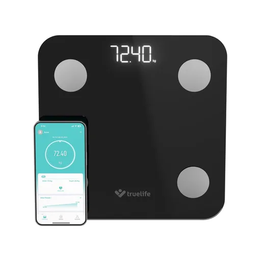 TrueLife FitScale W1 BT Black - bioelektrická impedančná bluetooth váha