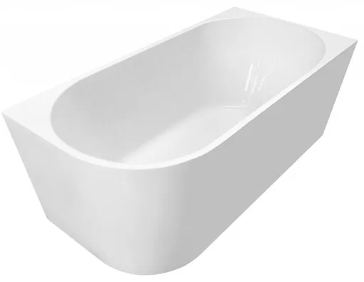 AQUALINE - TIBERA R rohová stojaca vaňa 170x80cm, biela E1015