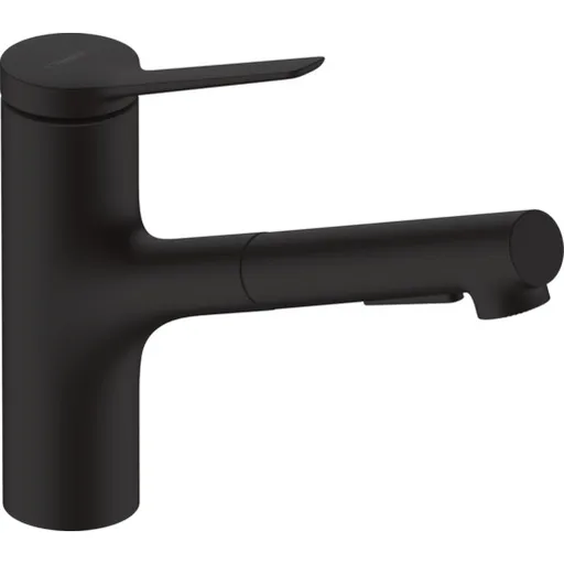 Hansgrohe Zesis M33 drezová batéria s vyťahovacou spŕškou, 2 prúdy matná čierna 74820670