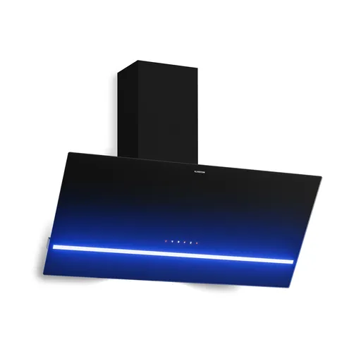 Klarstein Illuminosa šikmý digestor | Režim odsávania a recirkulácie | Minimalistický | 818 m³/h | 90 cm