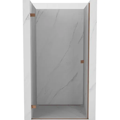 MEXEN/S - Lunar-B sprchové dvere krídlové ľavé 100, transparent, ružové zlato 832-100-000-60-00-L