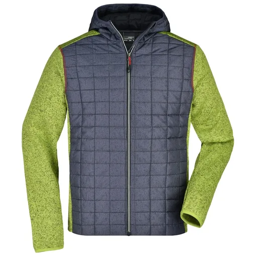James & Nicholson (Daiber) Pánska hybridná bunda JN772 - Kiwi melír / antracitový melír | L