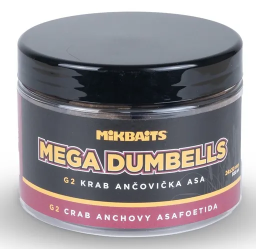 Mikbaits mega dumbells gangster g2 krab ančovička asa 500 ml 24x30 mm