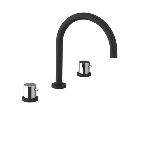 SAPHO - ULTRAMIX  trojprvková umývadlová batéria, čierná mat/chróm UT017BC