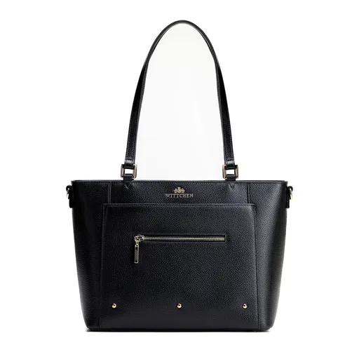 Luxusná kabelka v čierno-zlatom prevedení Wittchen 100-4E-607-1G