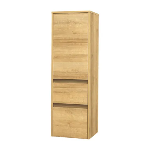 Mereo Opto kúpeľňová skrinka vysoká 125 cm, ľavé otváranie, dub Riviera CN924L