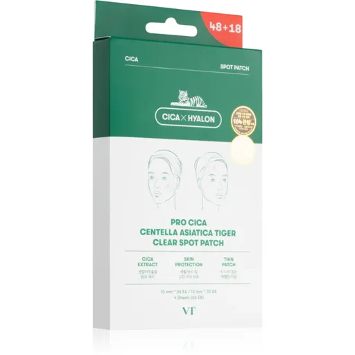 VT Cosmetics Pro Cica Centella Asiatica Tiger Clear Spot Patch náplasti na problematickú pleť 66 ks