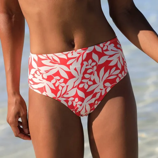 Plavkové nohavičky Linao s vysokým pásom a potlačou