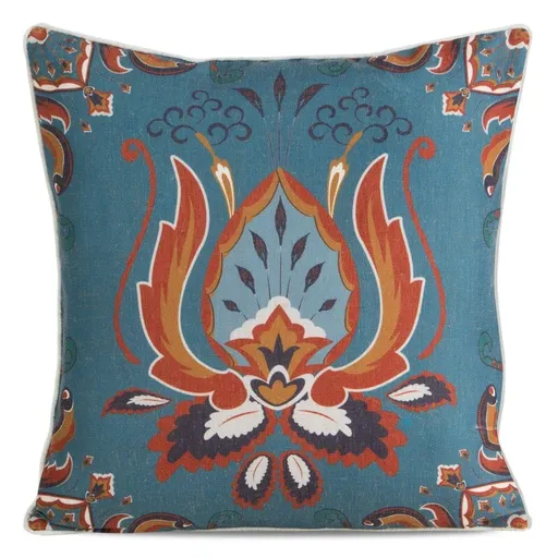 ArtFir Obliečka na vankúš LEN 11 | tyrkysová 45 x 45 cm