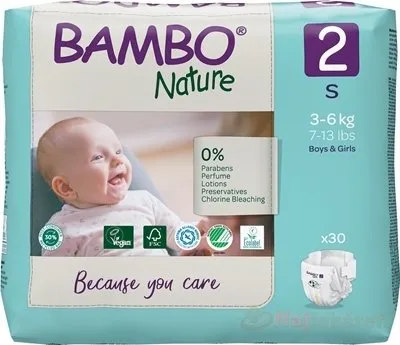BAMBO 2 (3-6 kg) detské plienky priedušné 30 ks