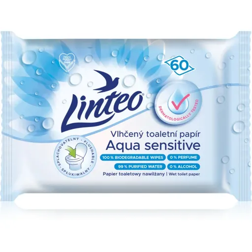 Linteo Aqua Sensitive vlhčený toaletný papier 60 ks