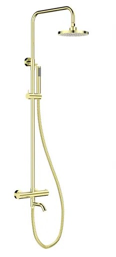 BESCO - Nástenný termostatický sprchový a vaňový set VEO zlatá lesklá BABPVNTIJZ