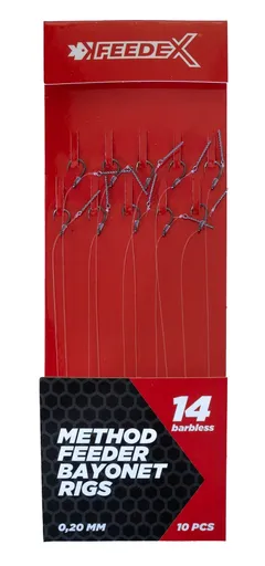 Feeder expert nadväzca s bajonetom bez protihrotu 10 ks - veľkosť háčika 12
