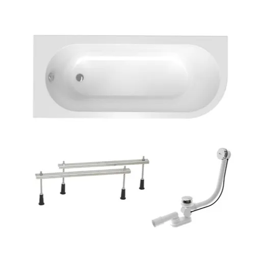 Asymetrická vaňa Laguna Rajka 170x72,5 cm akrylát ľavá SIKOVRAJ170LAN