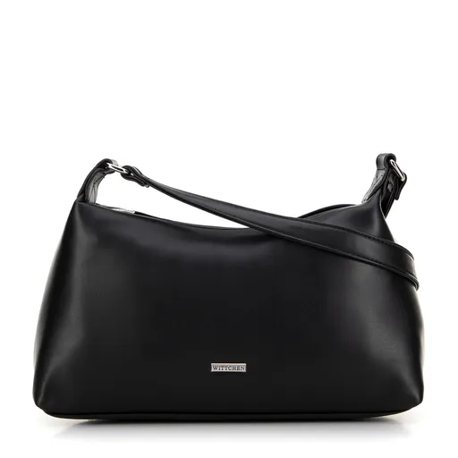 Kabelka bagetka z ekokože čierna 99-4Y-609-3