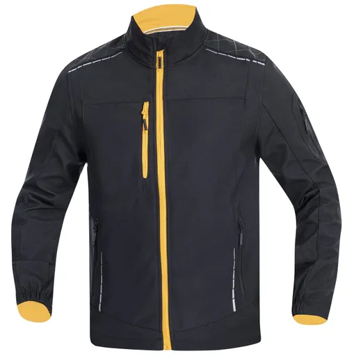Ardon Pánská softshellová bunda VISION - Čierna / oranžová | 4XL