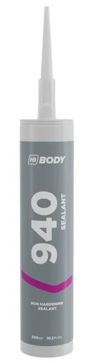 HB BODY 940 - Tesniaca hmota na predné okno čierna 300 ml