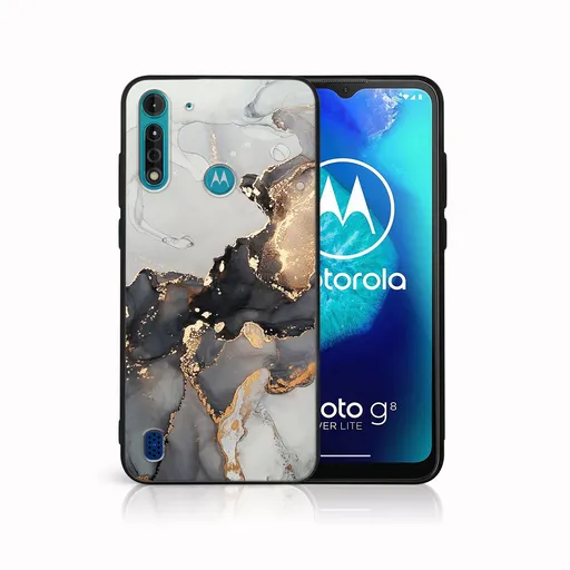 MY ART Ochranný kryt pre Motorola Moto G8 Power Lite GREY MARBLE (140)