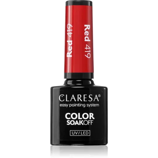 Claresa SoakOff UV/LED Color Warm Feelings gélový lak na nechty odtieň Red 419 5 g