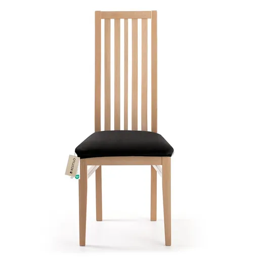 Restilo Napínací poťah na sedák na stoličku čierna, 40 x 40 + 5 cm