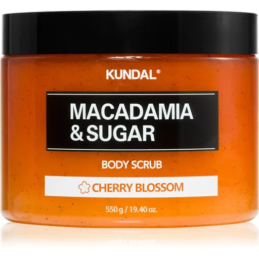 KUNDAL Macadamia & Sugar Cherry Blossom cukrový peeling s bambuckým maslom 550 g