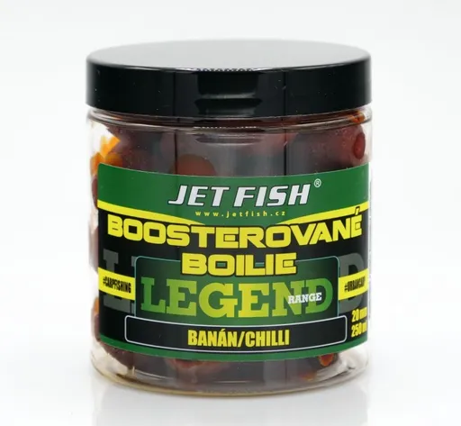 Jet fish boosterované boilie legend range banán chilli 250 ml - 24 mm