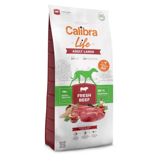CALIBRA Life Fresh Beef Adult Large granuly pre psov 1 ks, Hmotnosť balenia: 2,5