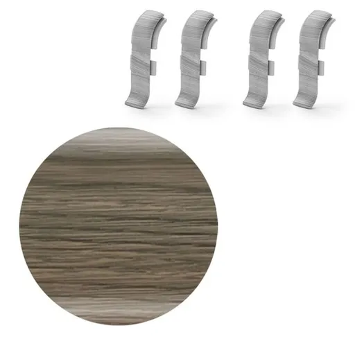 Spojka k soklu Naturel dub Bourbon čierny , PVC dĺžka 0,5 cm, výška hrany 56 mm, NATNGTF70