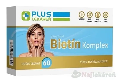 Plus Lekáreň Biotín Komplex 60 tabliet
