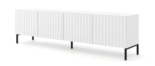 ARTBm Tv stolík WAVE 200 | 4D Prevedenie: Biela mat / čierne nohy