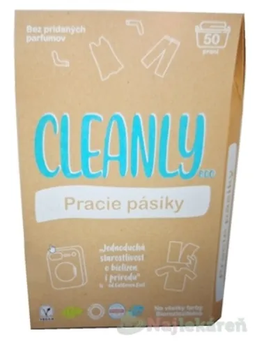 Cleanly Eco pracie pásiky bez vône 50 praní