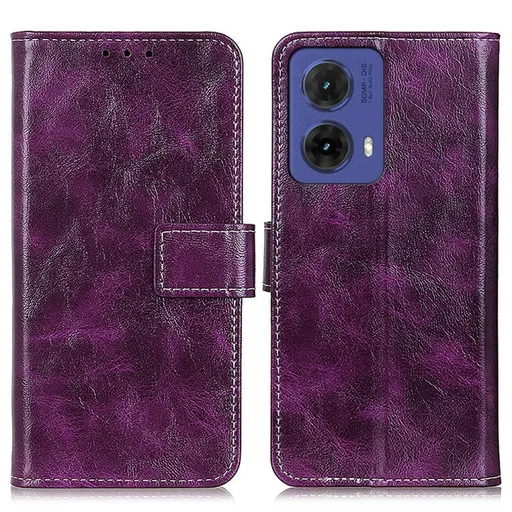 RETRO Peňaženkový obal Motorola Moto G85 5G fialový