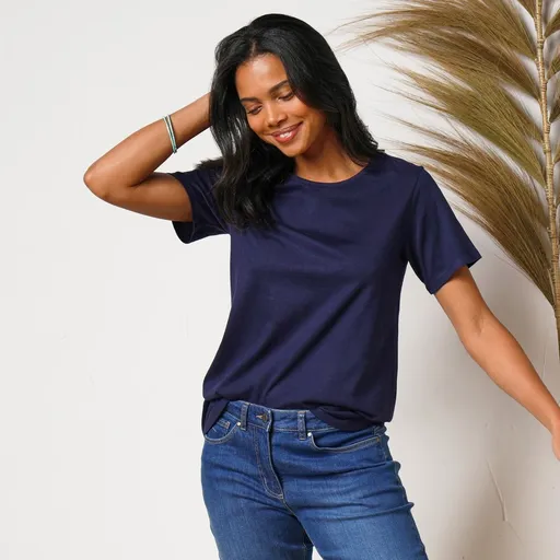 Jednofarebné tričko s krátkymi rukávmi