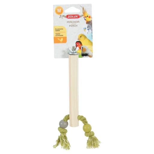 ZOLUX Bidlo pre vtáky drevené s lanom M 17 cm