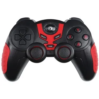 Gamepad Marvo Li-Ion, GT-60, bezdrátový, Bluetooth 2.1 + EDR, 13tl., všesměrový ovladač, Bluetooth + USB, černo-červený, s držákem