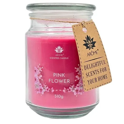 Arome Sviečka 510 g, v skle, Pink flower