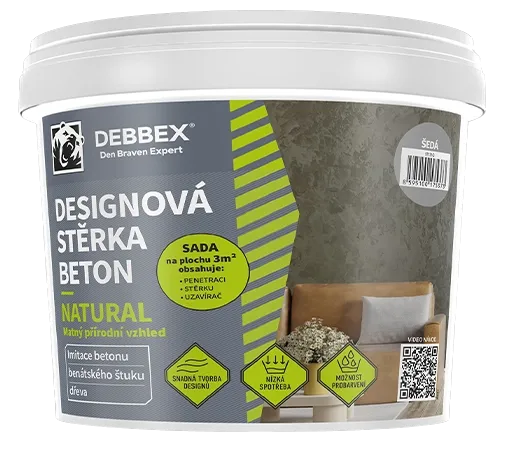 BETON NATURAL - Dizajnová stierka s efektom betónu slonová kosť (natural) 5 kg