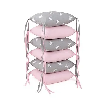 BabyTýpka vankúšikový mantinel – Stars Pink (8594201222030)