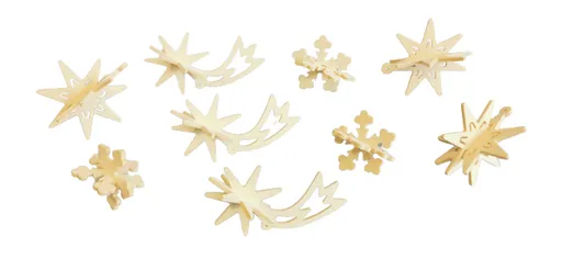 Drevené vianočné ozdoby Sky treasures, súprava 9 ks