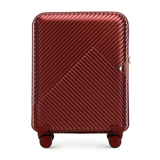 Kabínový kufor polykarbonát bordový 56-3P-841-35