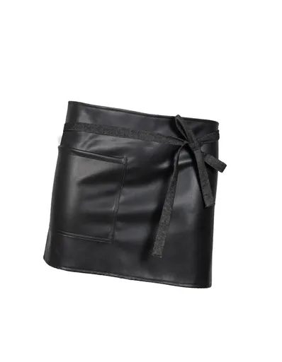 TOMA Čašnícka zástera mini TOMA - čierna / eko koža