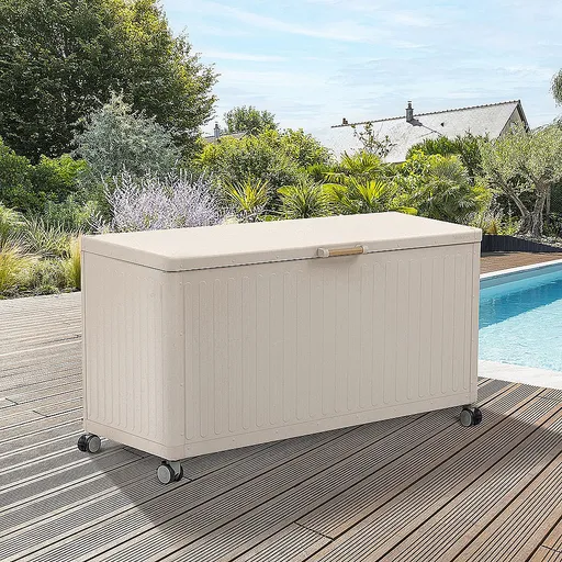 DEOKORK Vonkajší úložný box 130 x 60 x 78 cm (ivory)